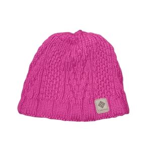 Columbia Pink Knit Super Warm Beanie Hat